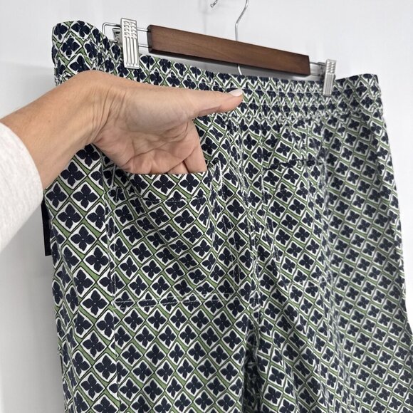 New Nautica Womens Size XL Blue Green Elastic Waist Straight Leg Pull On Pants - Picture 9 of 12